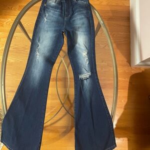 Flare Jeans in Dark Blue